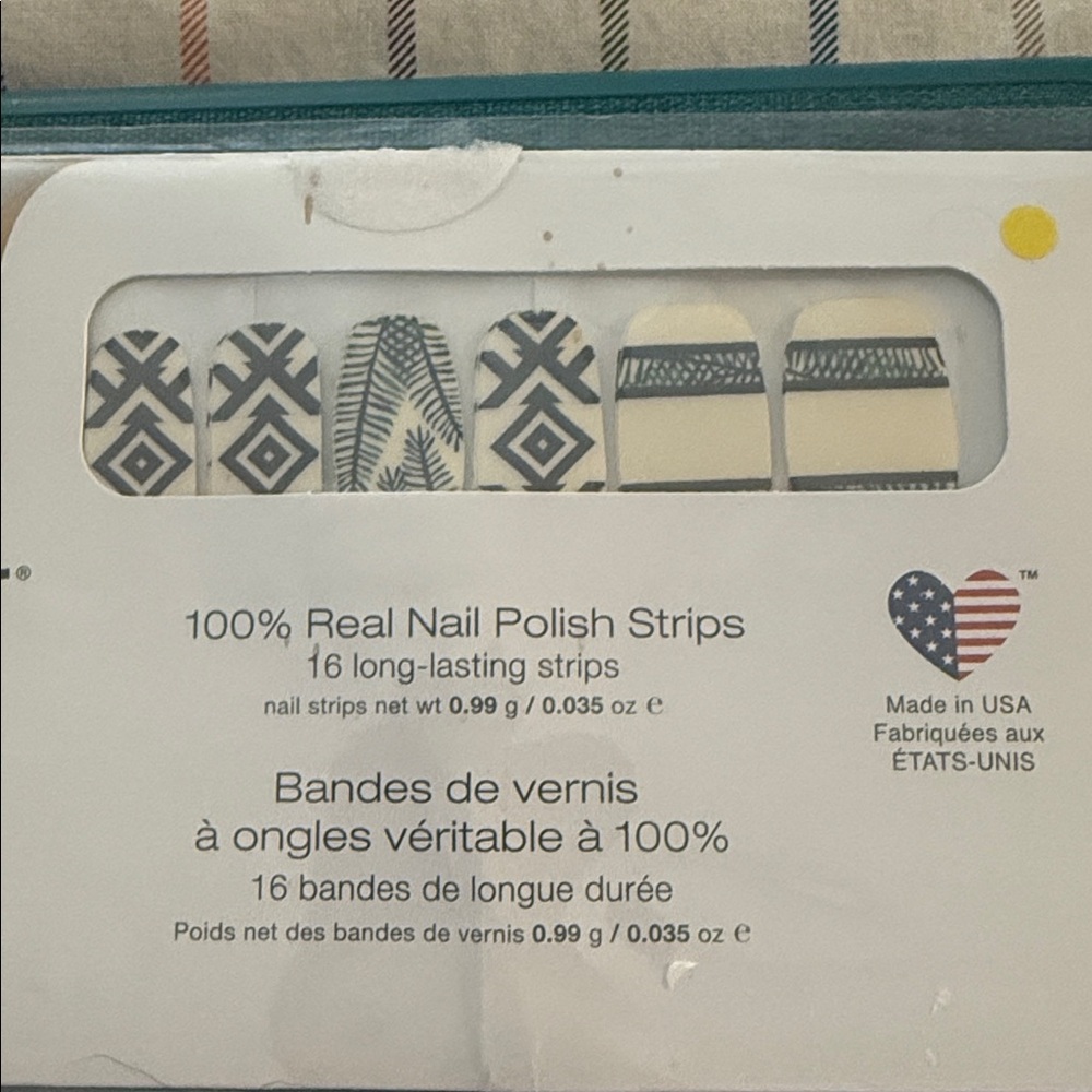 Nail Polish Strips with Geometric Design